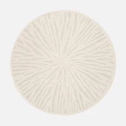 Rond vloerkleed voor binnen Ø160cm crèmekleurig