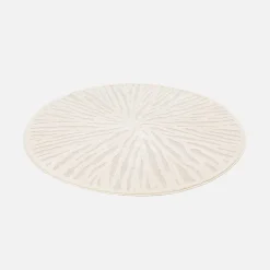 Rond vloerkleed voor binnen Ø160cm crèmekleurig
