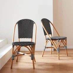 Rotan en poly rotan bistrostoel (set van 2)