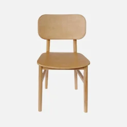 Rubberhouten stoelen, set van 2