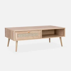 Salontafel met rotan