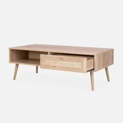 Salontafel met rotan