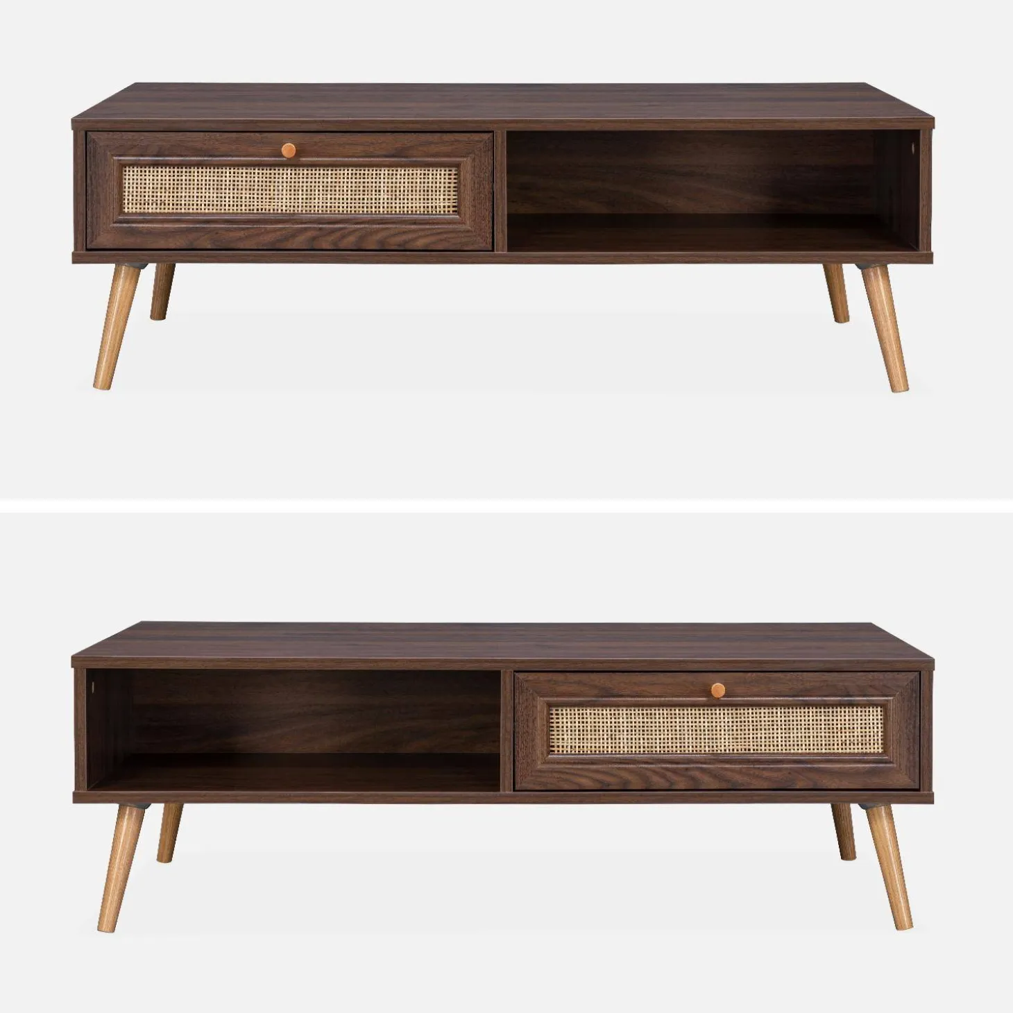 Salontafel met rotan