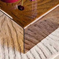 Salontafel rechthoekig gehard glas