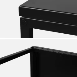 Salontafel zwart metaal design - Industrielle