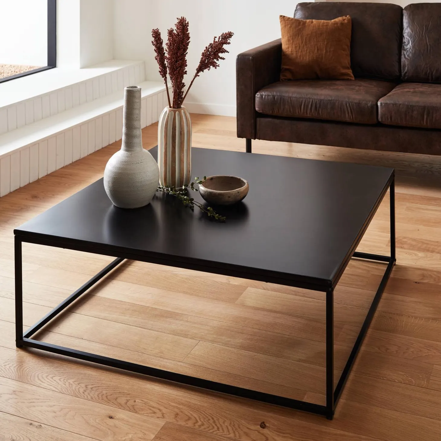 Salontafel zwart metaal design - Industrielle
