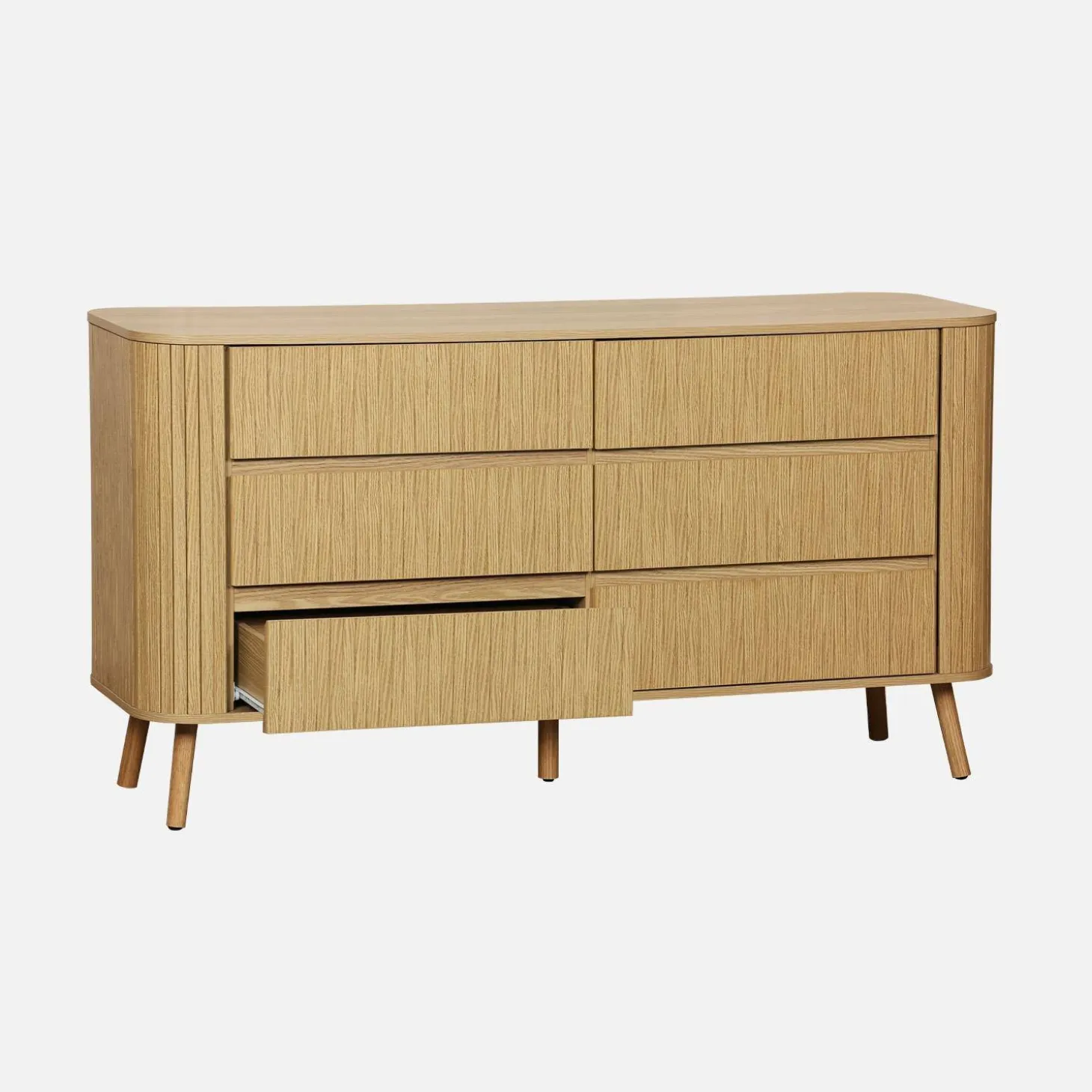 Scandinavisch dressoir met 6 lades 150cm