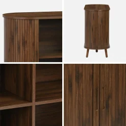Scandinavisch dressoir met 2 schuifdeuren 120cm