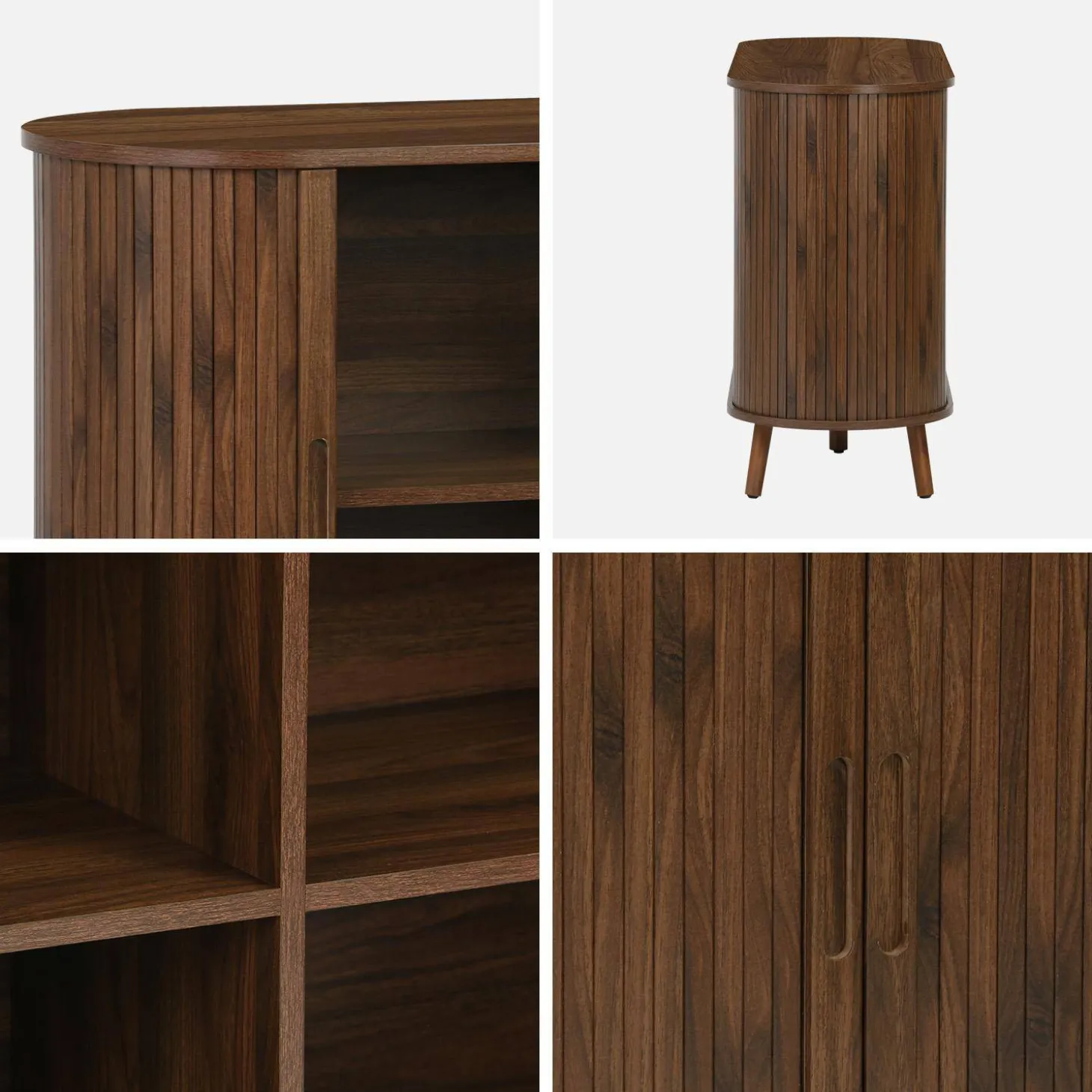Scandinavisch dressoir met 2 schuifdeuren 120cm