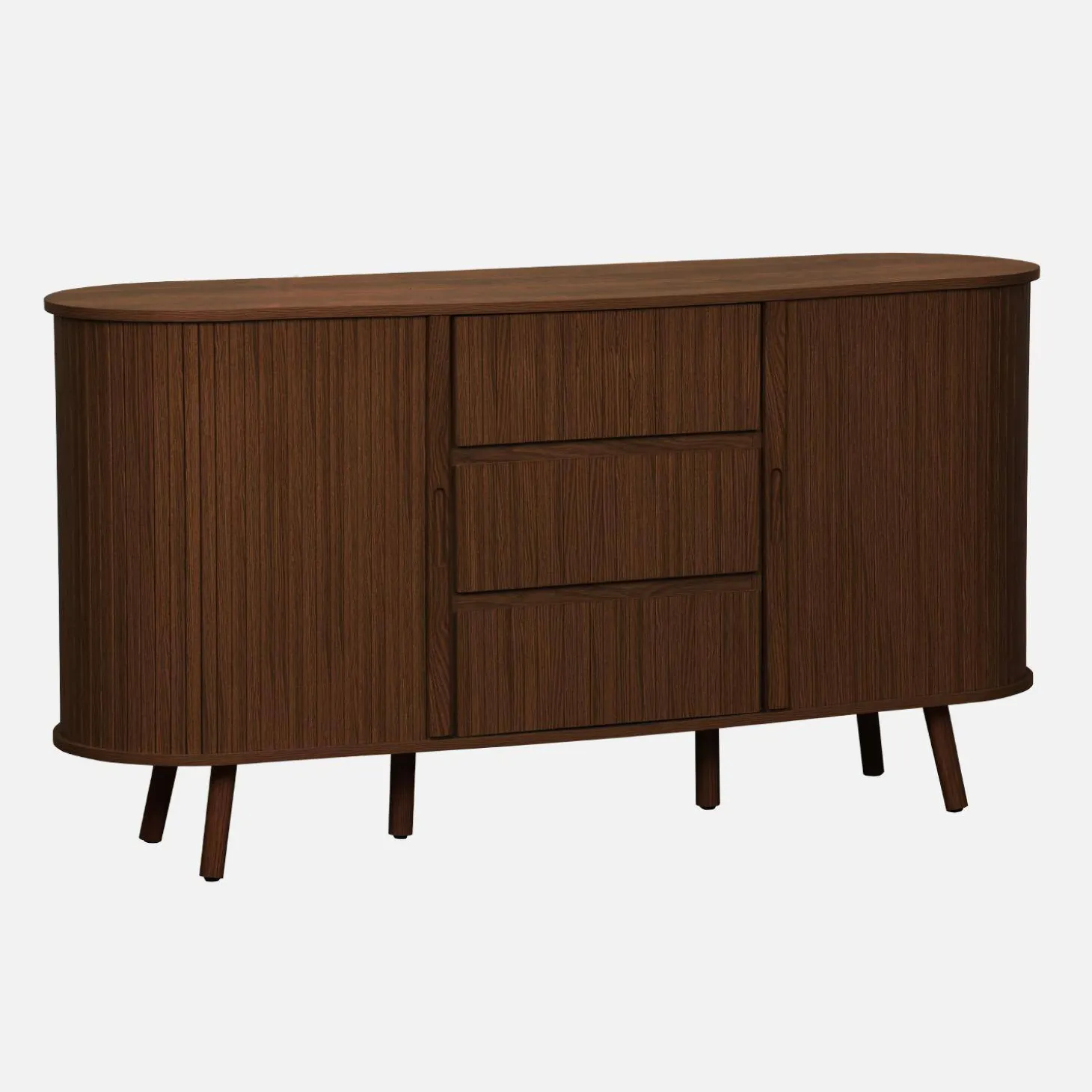 Scandinavisch dressoir met 2 schuifdeuren en 3 lades 150cm