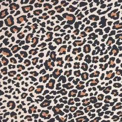 Scandinavische fauteuil van hout en luipaardprint