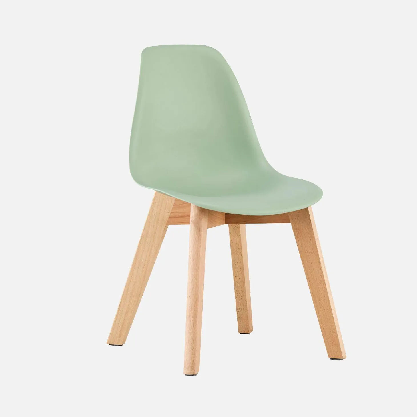 Scandinavische kinderstoel van beukenhout (set van 2)