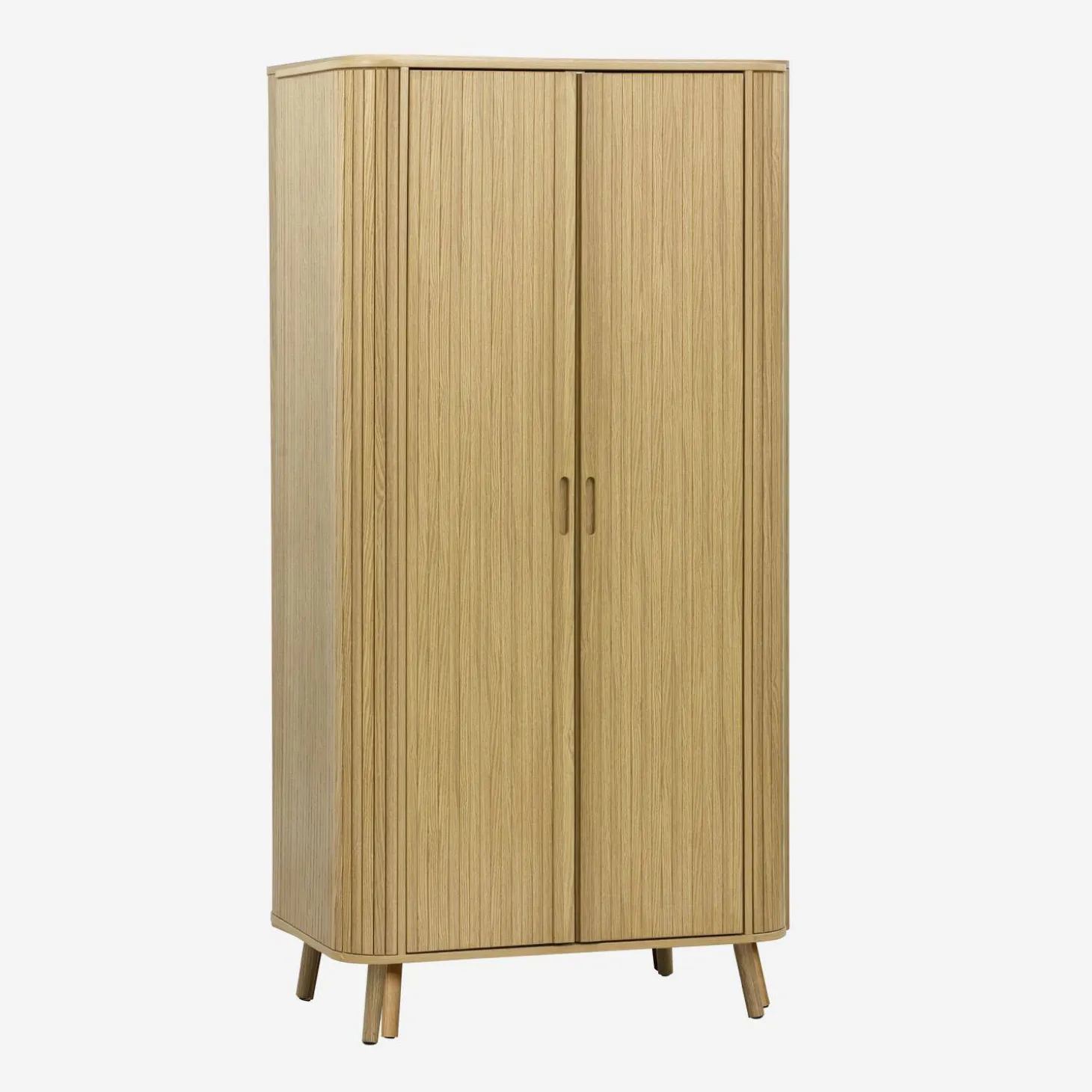 Scandinavische kledingkast met 2 schuifdeuren 90cm