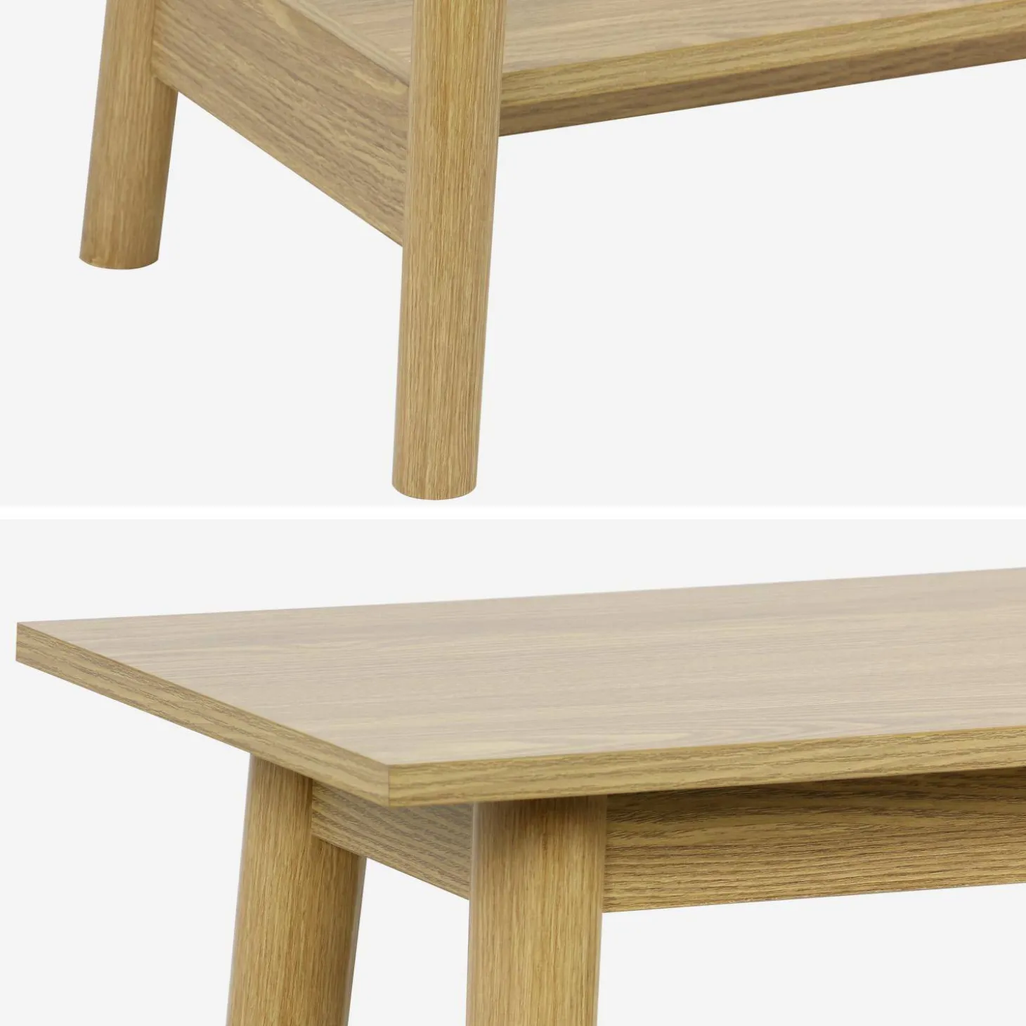 Scandinavische sidetable met walnotenhoutdecor