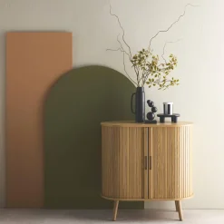 Scandinavisch kastje met 2 schuifdeuren 80cm