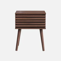 Scandinavisch nachtkastje in gegroefd houtdecor
