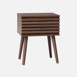 Scandinavisch nachtkastje in gegroefd houtdecor