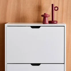 Schoenenkast 3 kleplades houtdecor 60cm
