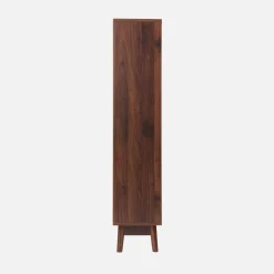 Schoenenkast 3 kleplades houtdecor deels gegroefd 75cm