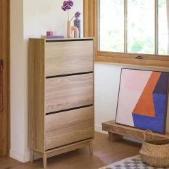 Schoenenkast met 3 kleplades 75cm