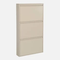 Schoenenkast met 3 kleplades metaal industrieel 65,5cm