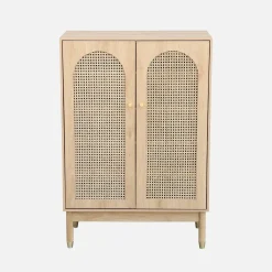 Schoenenkast / wandkast met 2 deuren en rotan 78cm
