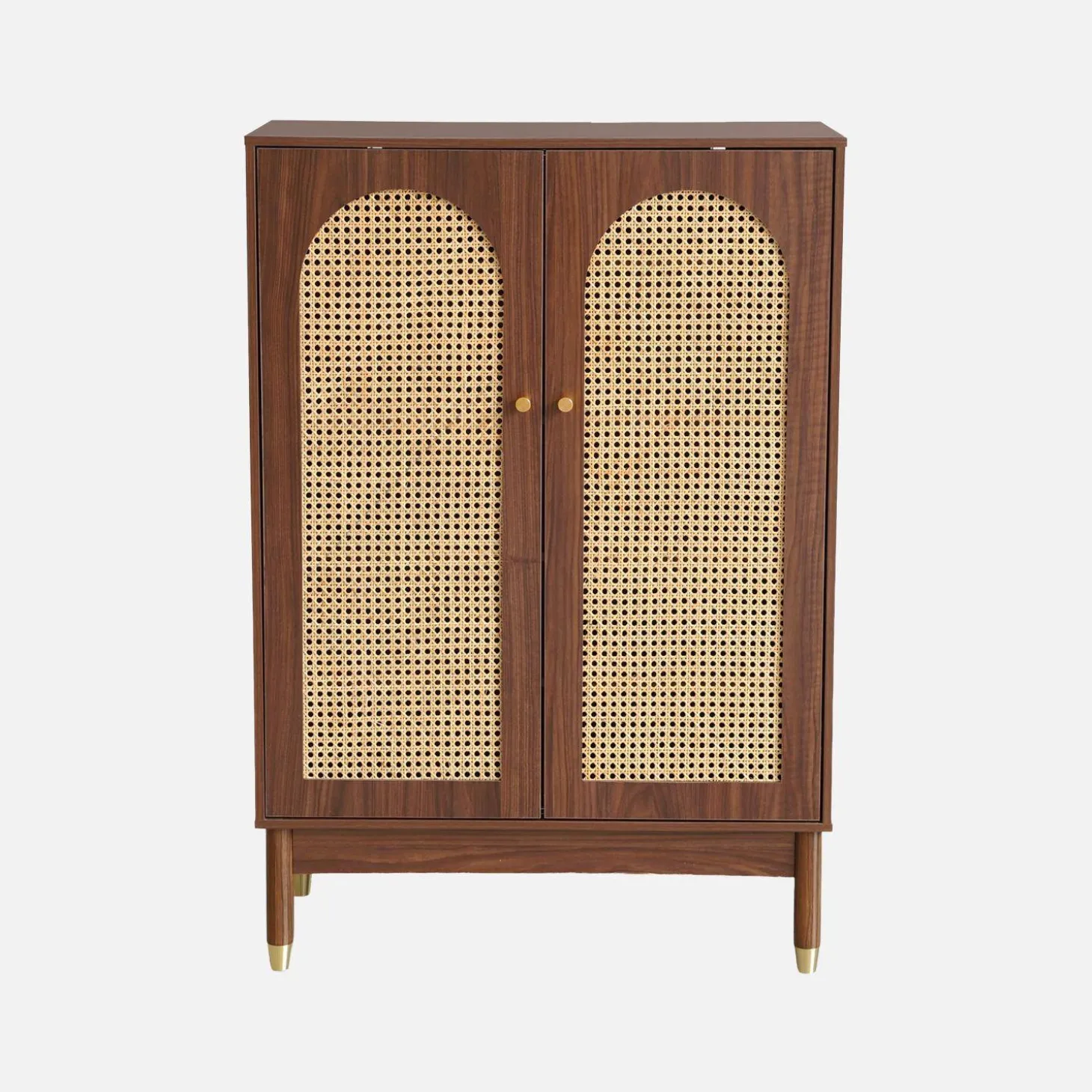 Schoenenkast / wandkast met 2 deuren en rotan 78cm