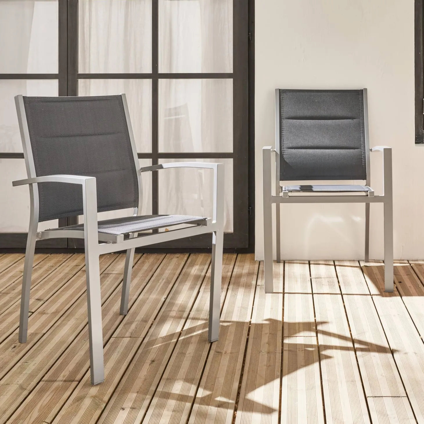 Set aluminium tuin armstoelen