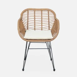 Set stoelen met bamboe-effect