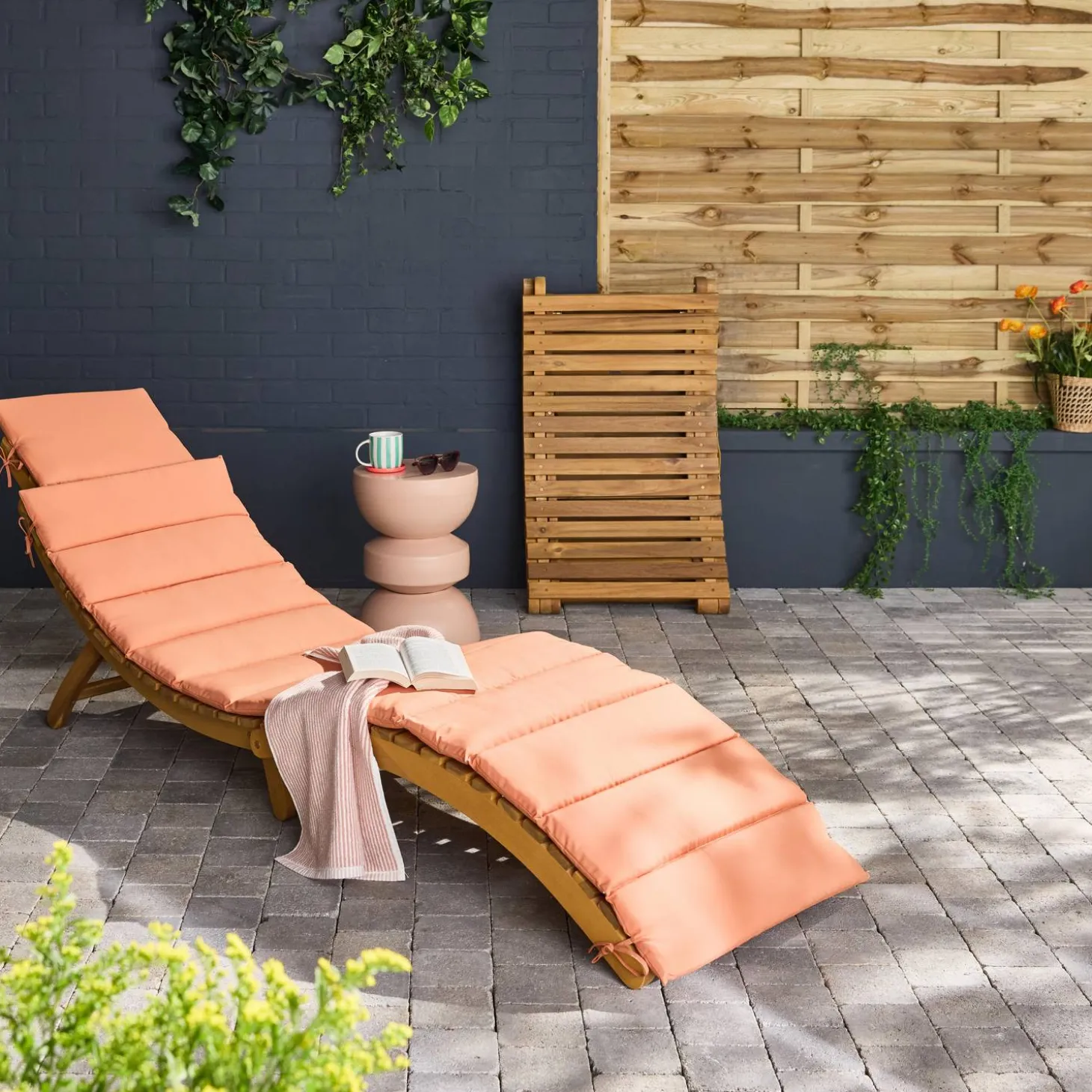 Set van 2 acaciahouten ligstoelen