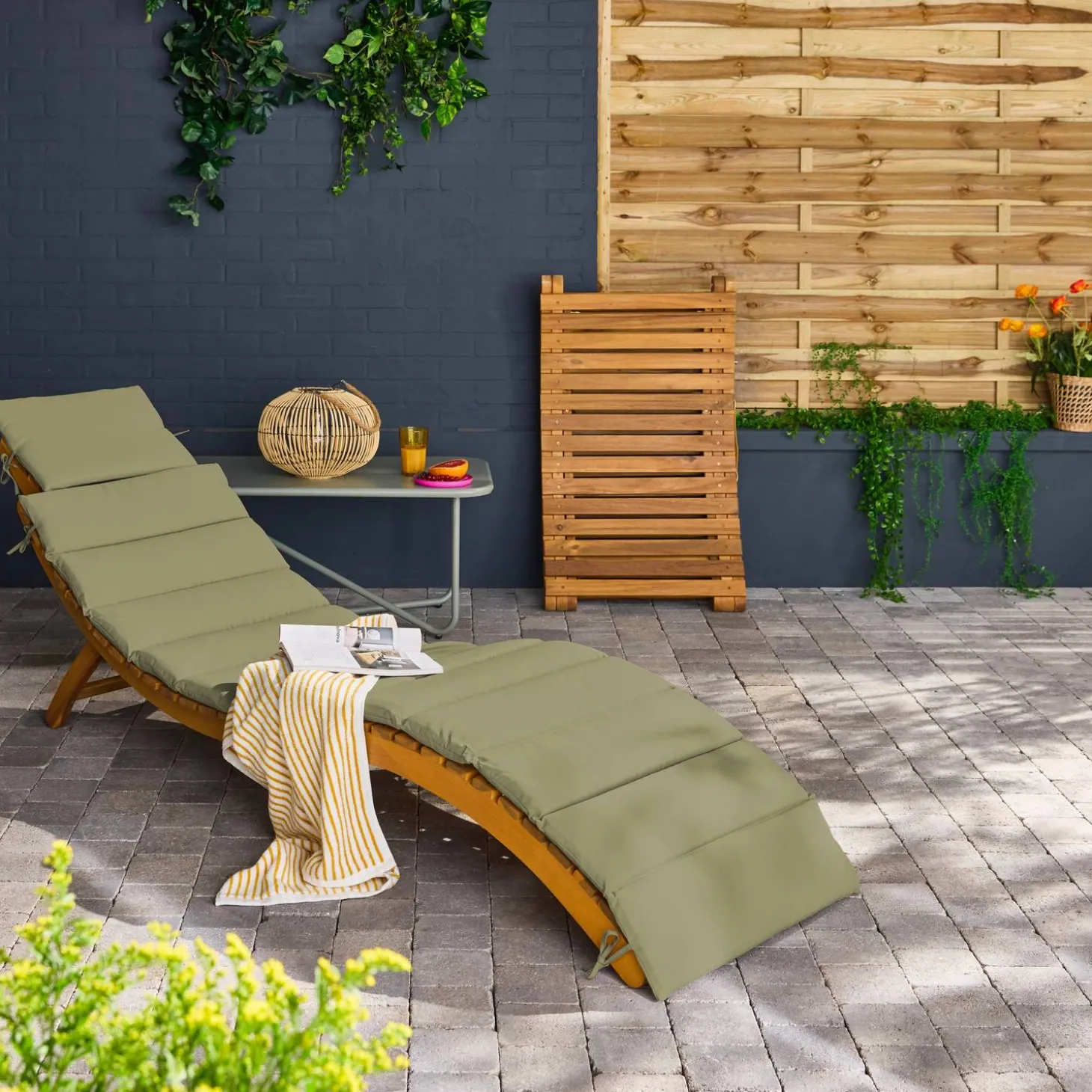 Set van 2 acaciahouten ligstoelen