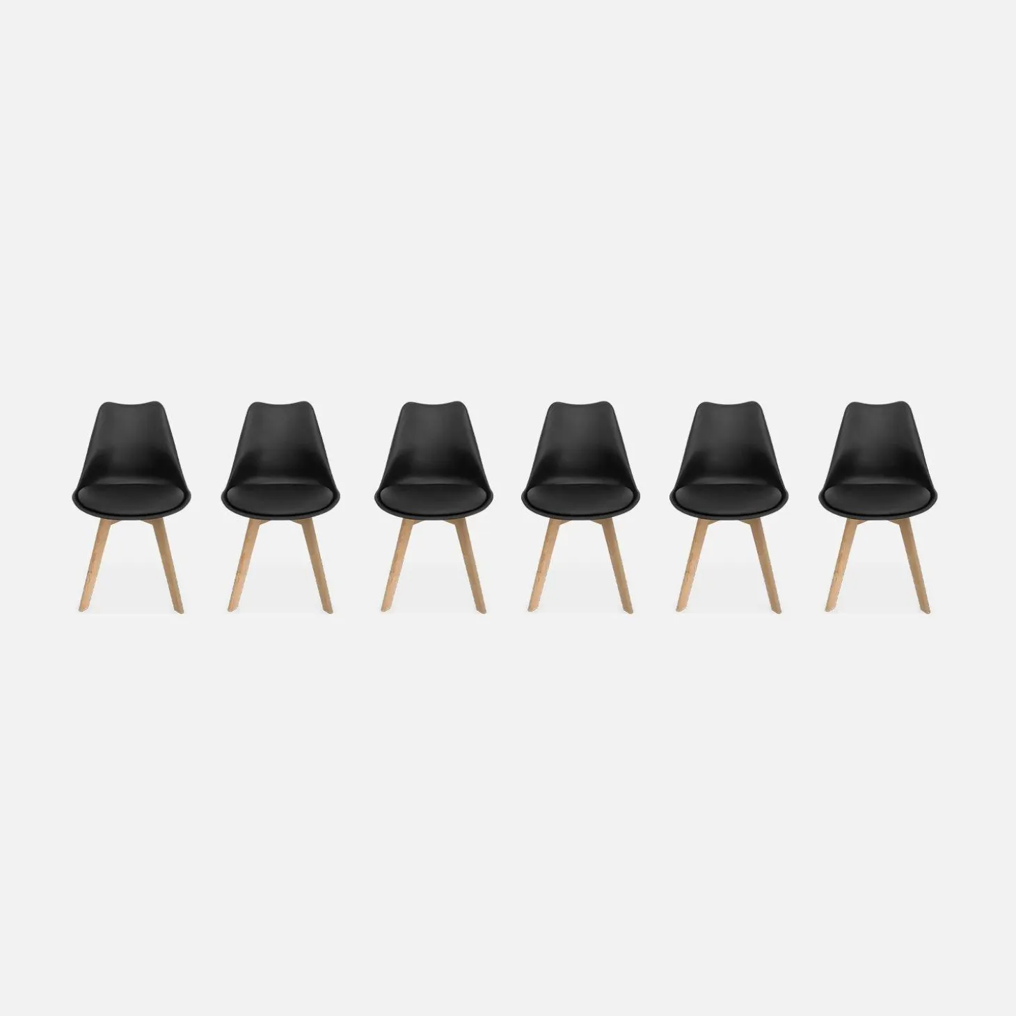 Set van 6 eetkamerstoelen, 42x55x81cm