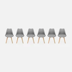 Set van 6 eetkamerstoelen, 42x55x81cm