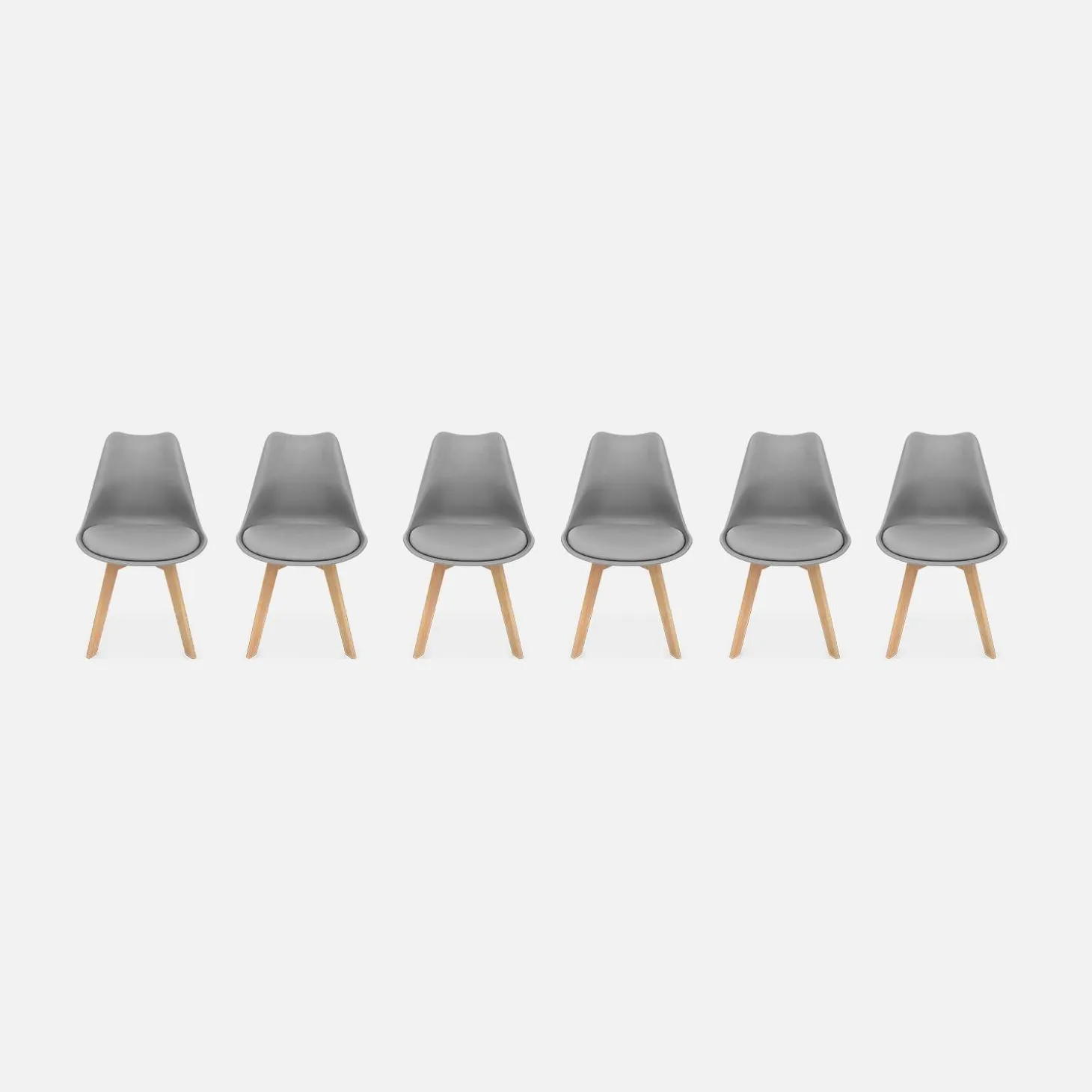 Set van 6 eetkamerstoelen, 42x55x81cm