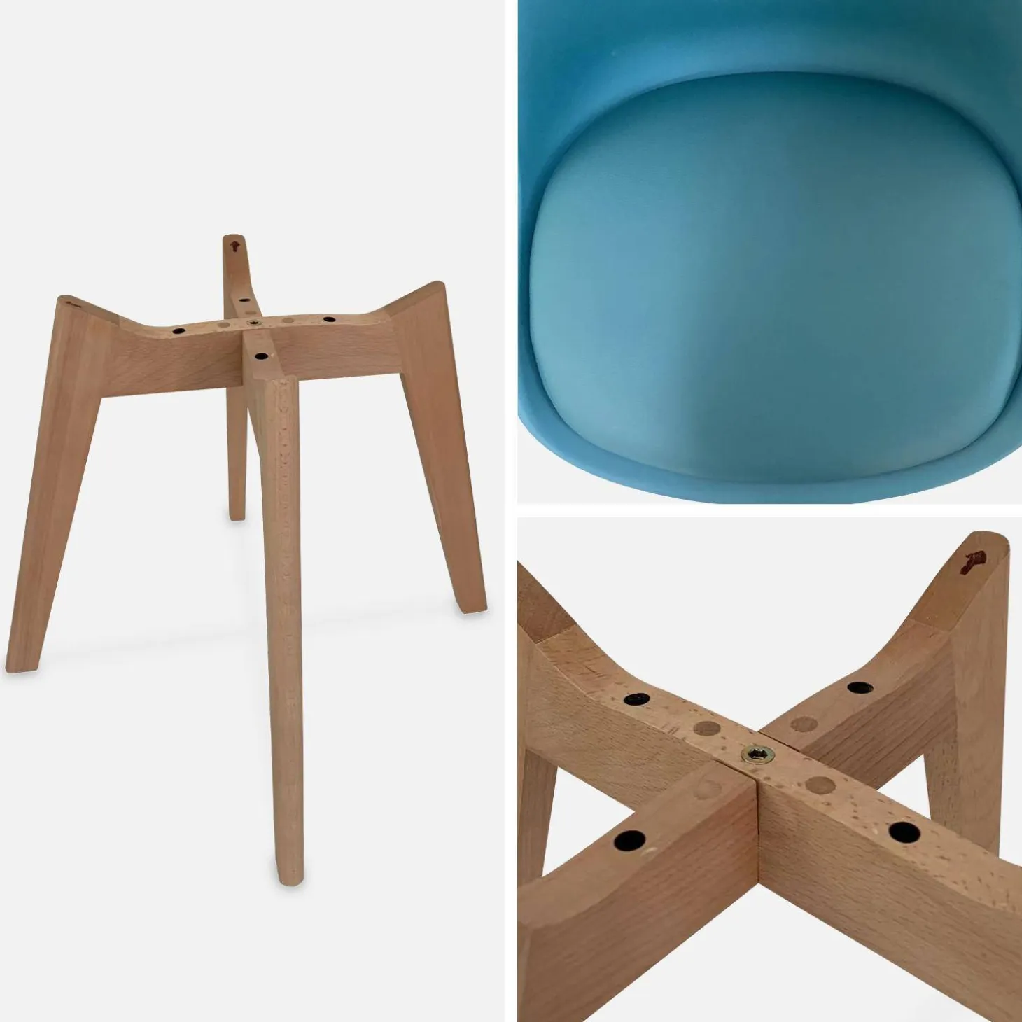 Set van 6 eetkamerstoelen, 42x55x81cm