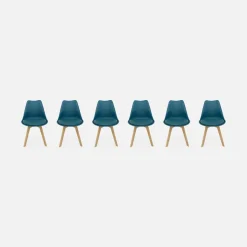 Set van 6 eetkamerstoelen, 42x55x81cm