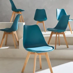 Set van 6 eetkamerstoelen, 42x55x81cm