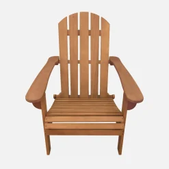 Set van 2 eucalyptus houten tuinstoelen, 89x73,5x94cm