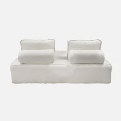Set van 2 fauteuils met elk 2 zitplaatsen voor modulaire bank bouclé