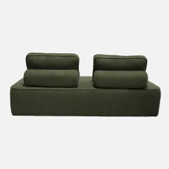 Set van 2 fauteuils met elk 2 zitplaatsen voor modulaire bank bouclé