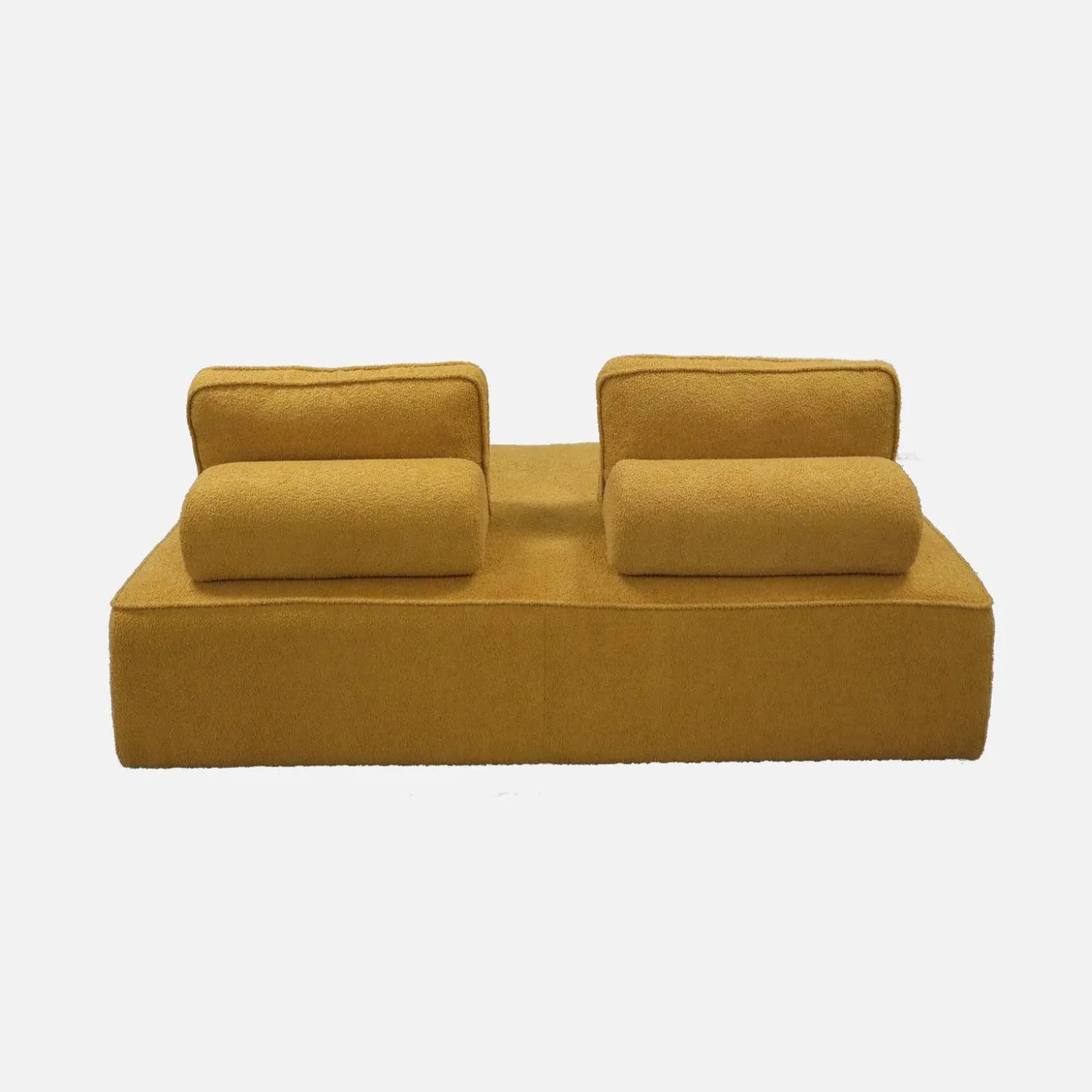Set van 2 fauteuils met elk 2 zitplaatsen voor modulaire bank bouclé