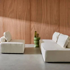 Set van fauteuils voor modulaire bank 3 zitplaatsen bouclé