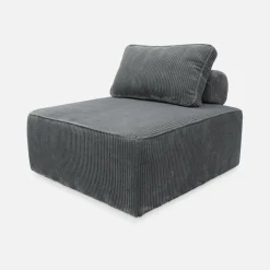 Set van fauteuils voor modulaire bank 4 zitplaatsen corduroy