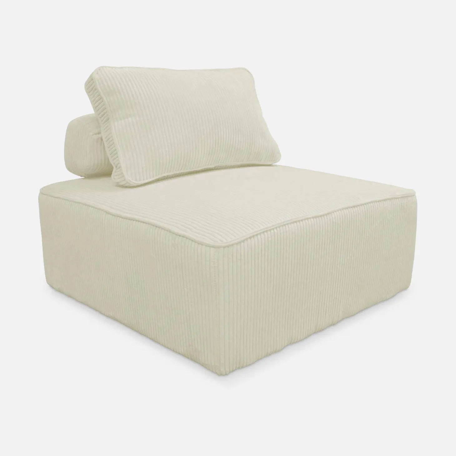 Set van fauteuils voor modulaire bank 3 zitplaatsen corduroy