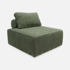 Set van fauteuils voor modulaire bank 4 zitplaatsen corduroy