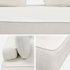 Set van fauteuils voor modulaire bank 4 zitplaatsen bouclé