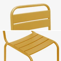 Set van 2 metalen kinderstoelen