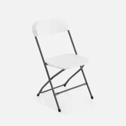 Set van 2 opvouwbare plastic receptietafels + 12 stoelen