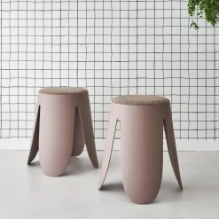 Set van 2 stapelkrukken, Ø30 / 44 x H46cm