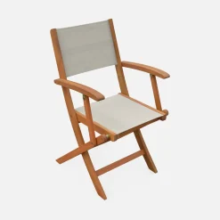 Set van twee houten armstoelen